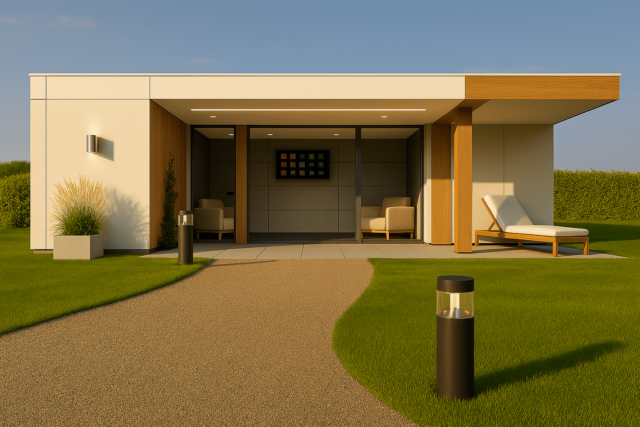 Całoroczny salon ogrodowy w stylu Poolhouse
